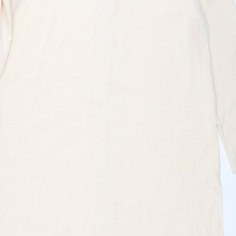 Womens UK Size XL Preworn Beige Tunic Blouse