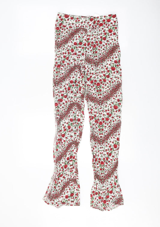 Womens UK Size 6 Divided Regular Fit White Trousers