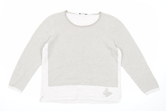 Womens UK Size 10 Olsen Grey Pullover Jumper