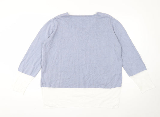 Womens UK Size 18 Pure Blue Pullover Jumper