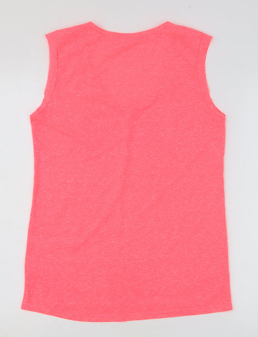 Womens UK Size 8 River Island Pink Basic Tank