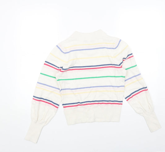 Womens UK Size XS NEXT White Pullover Jumper