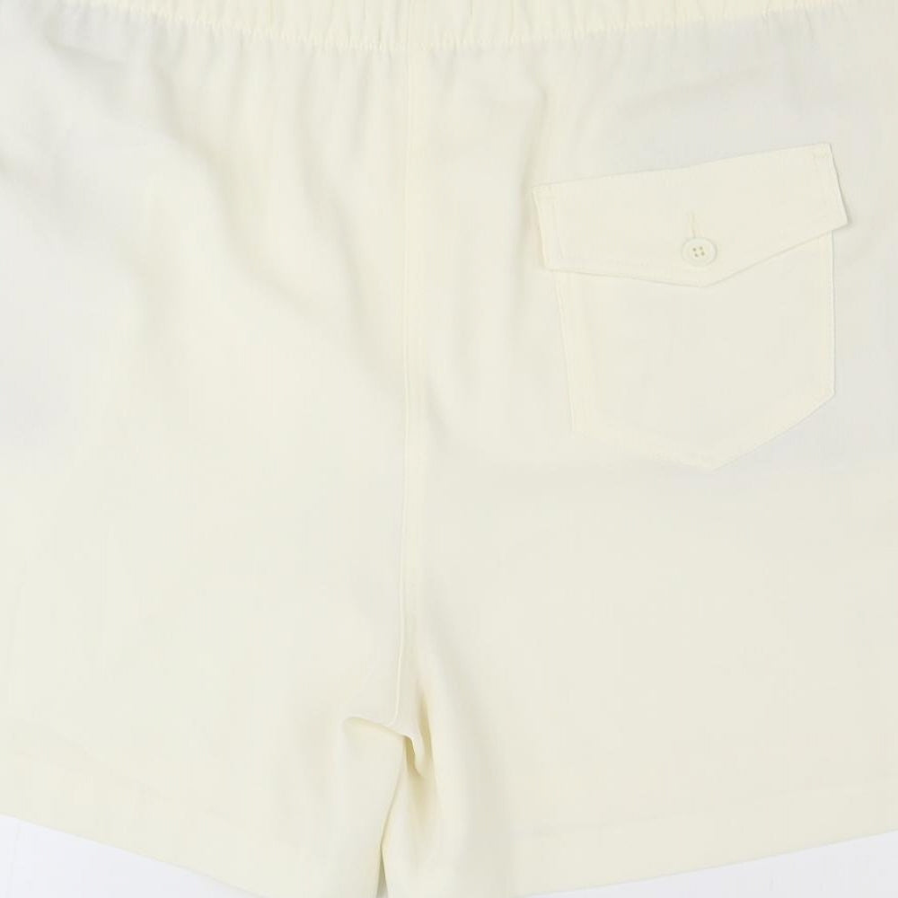 Marks and Spencer Womens Ivory Polyester Sweat Shorts Size 20 Regular Pull On