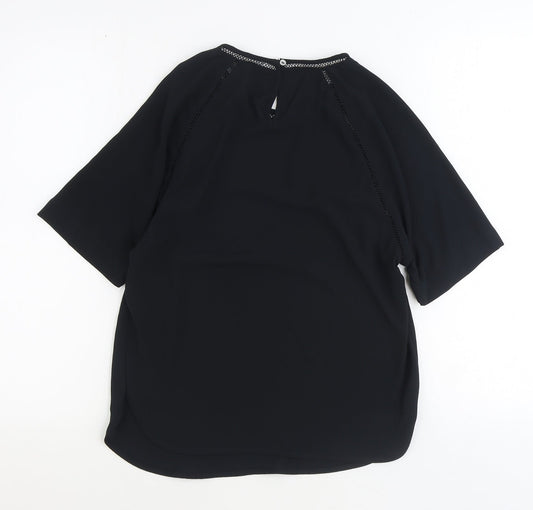 Womens UK Size 6 Marks and Spencer Black Basic T-Shirt