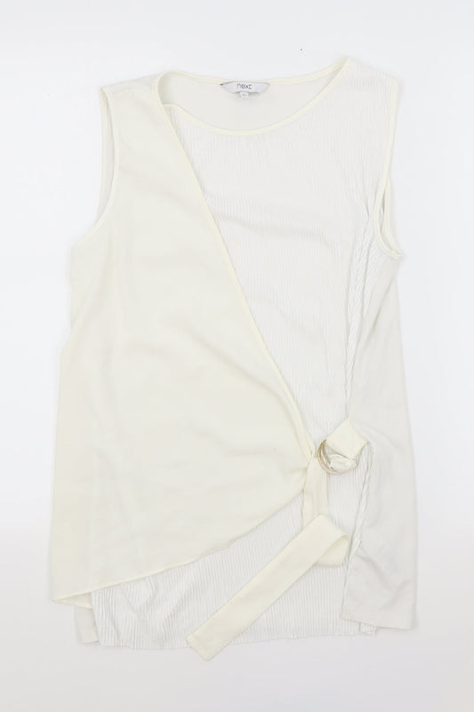 Womens UK Size 12 NEXT Ivory Wrap Tank
