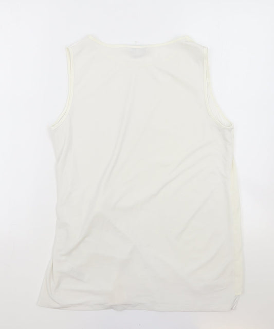 Womens UK Size 12 NEXT Ivory Wrap Tank