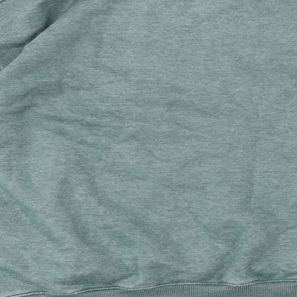 Missguided Womens Green Cotton Pullover Sweatshirt Size 6 Pullover