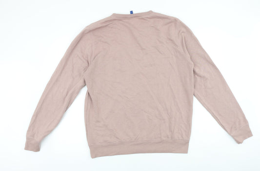 Divided Womens Pink Cotton Pullover Sweatshirt Size L Pullover