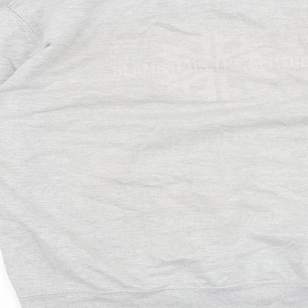 Awdis Mens Grey Cotton Pullover Sweatshirt Size M