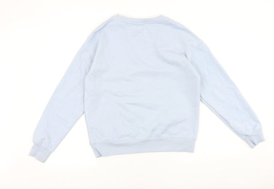 Womens UK Size 2XS Disney Blue Pullover Sweatshirt