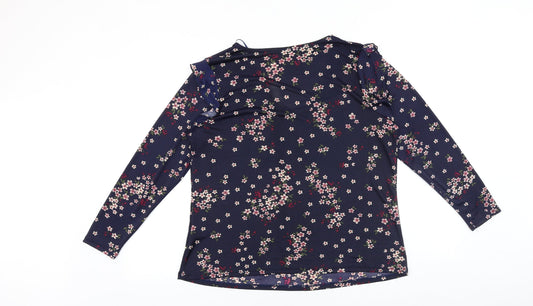 Womens UK Size XL Encuentro Blue Basic Blouse