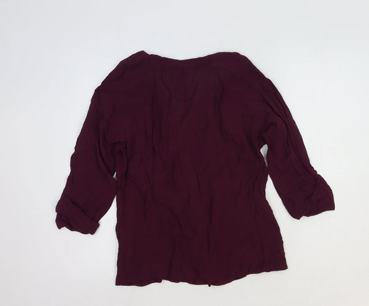 Womens UK Size 12 ASOS Red Basic Blouse