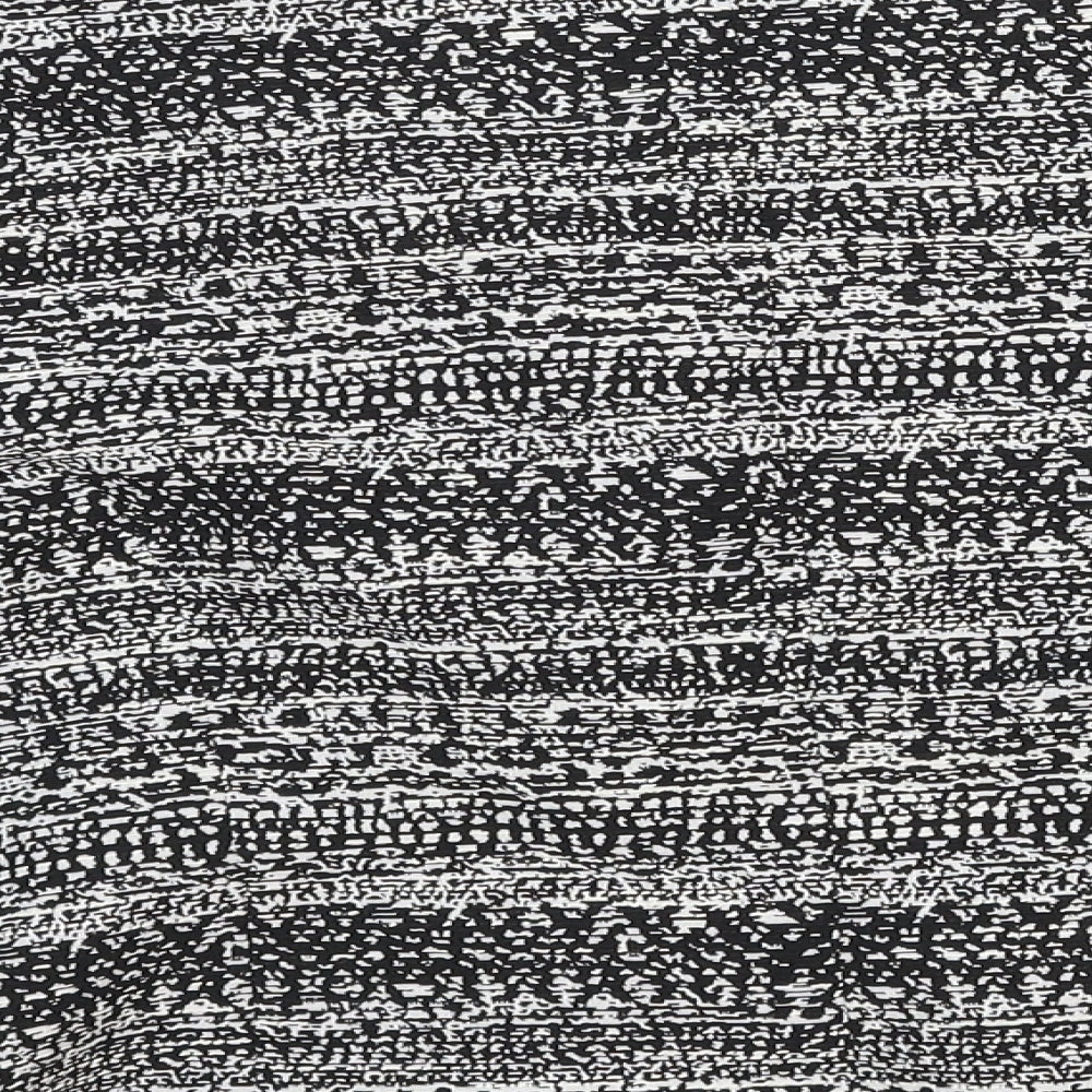 TU Womens Black Geometric Polyester Jacket Blazer Size 14