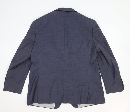 Marks and Spencer Mens Grey Wool Jacket Blazer Size M Regular