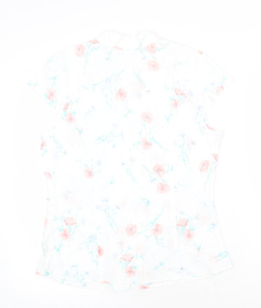 Womens UK Size 14 Preworn White Basic Button-Up