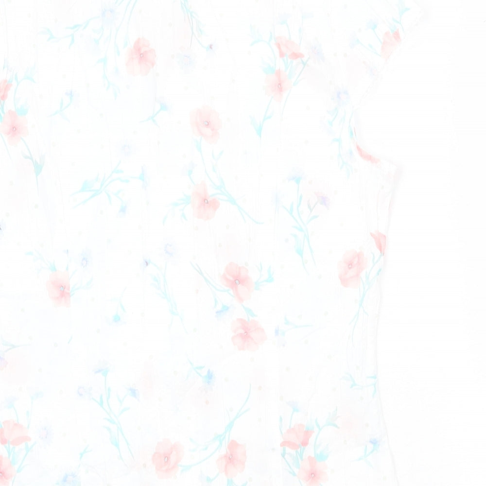 Womens UK Size 14 Preworn White Basic Button-Up