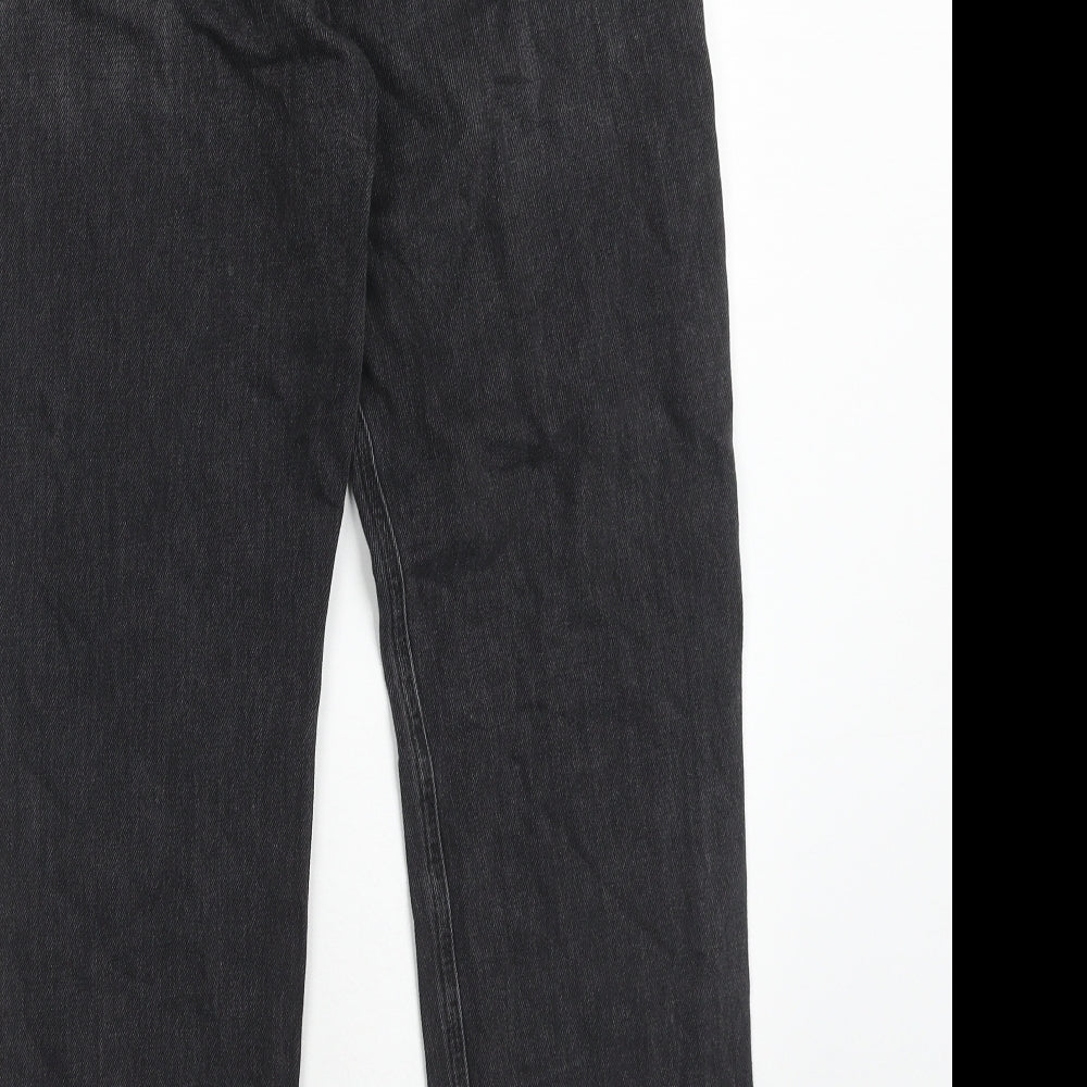 By Yourself Womens Black Cotton Straight Jeans Size 28 in Regular Zip