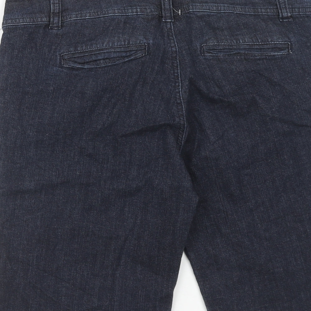 Spoon jeans Womens Blue Cotton Bermuda Shorts Size L Regular Zip