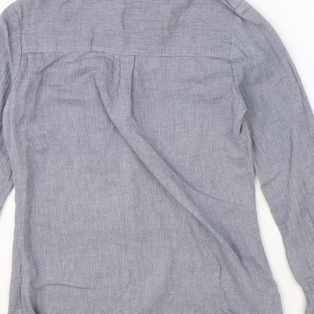 Womens UK Size 8 Dorothy Perkins Blue Basic Button-Up