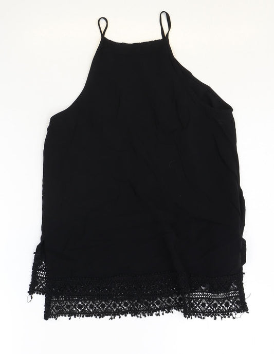 Womens UK Size 8 New Look Black Basic Tank