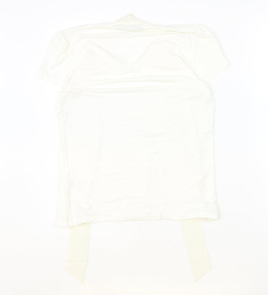 Womens UK Size M Hallhuber Ivory Basic Blouse
