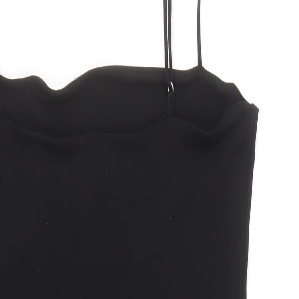 H&M Womens Black Polyester Bodysuit One-Piece Size 10 Snap