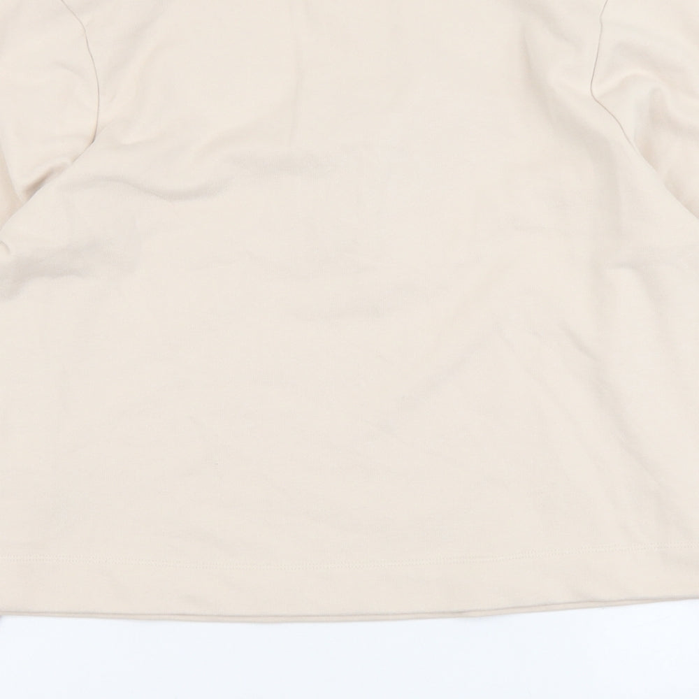 Marks and Spencer Womens Beige Cotton Pullover Sweatshirt Size M Pullover - Lace Up