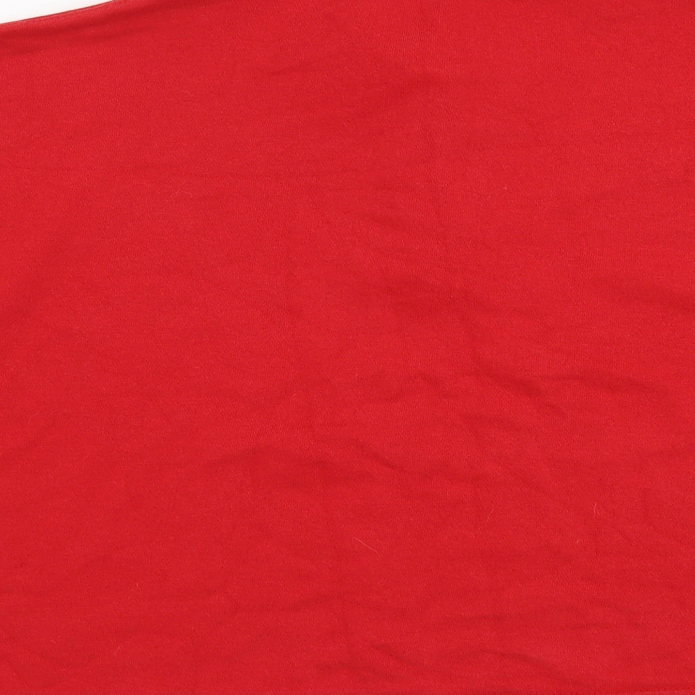 Womens UK Size XL Pull&Bear Red Pullover Sweatshirt