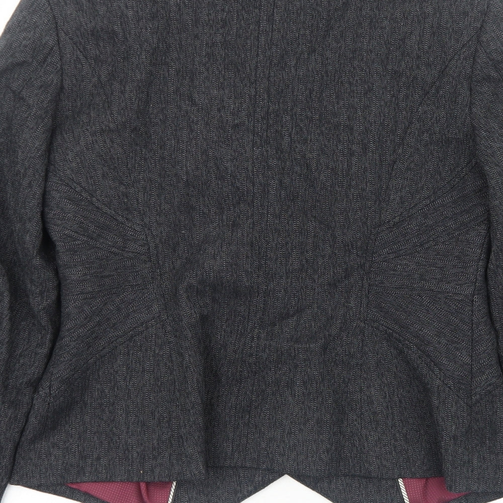 NEXT Womens Grey Cotton Jacket Blazer Size 8