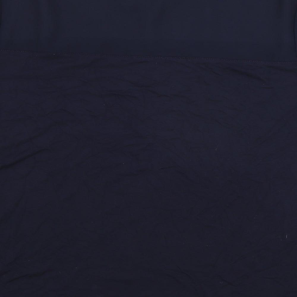 Womens UK Size 14 Warehouse Blue Basic T-Shirt