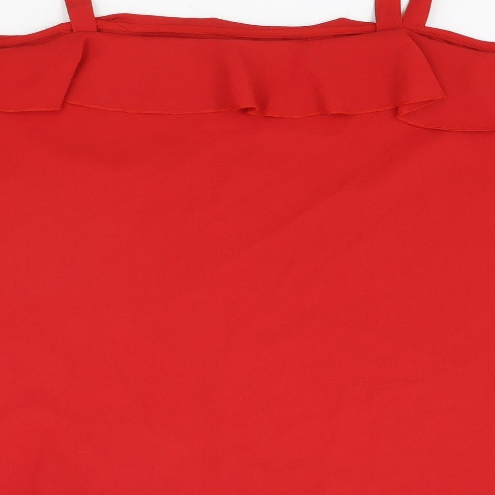 Womens UK Size 12 Quiz Red Basic Blouse