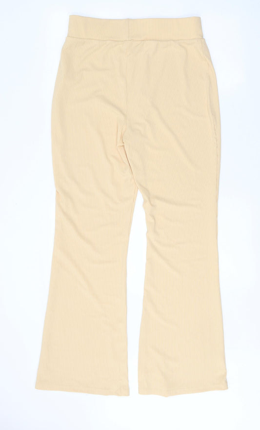 Womens UK Size XL Preworn Regular Fit Beige Trousers