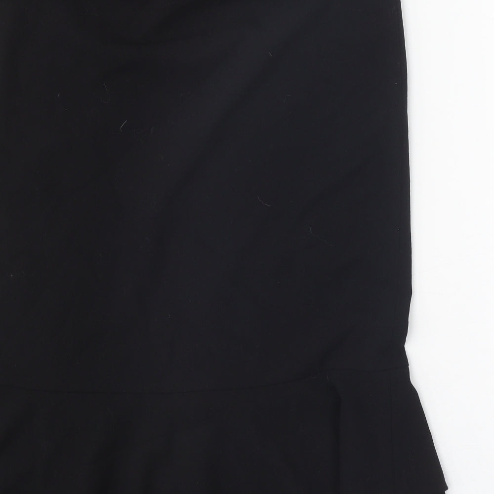 Precis Womens Black Polyester Trumpet Skirt Size 12 Zip