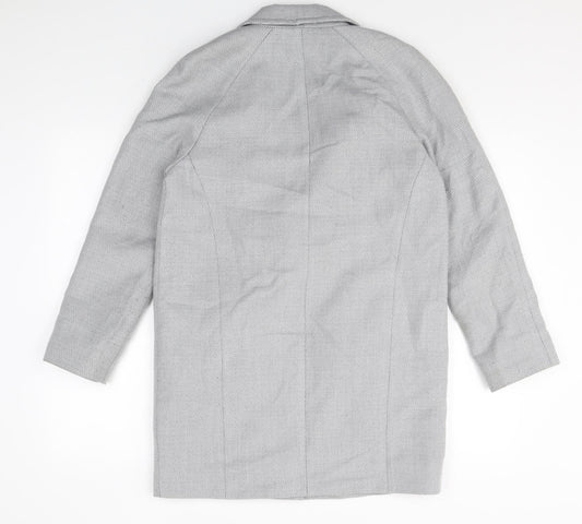 TU Womens Grey Polyester Jacket Blazer Size 8