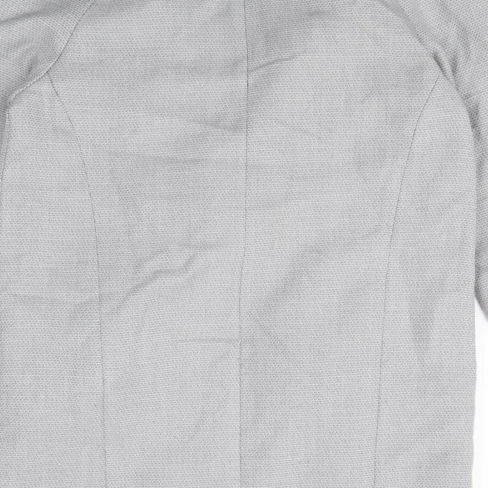 TU Womens Grey Polyester Jacket Blazer Size 8