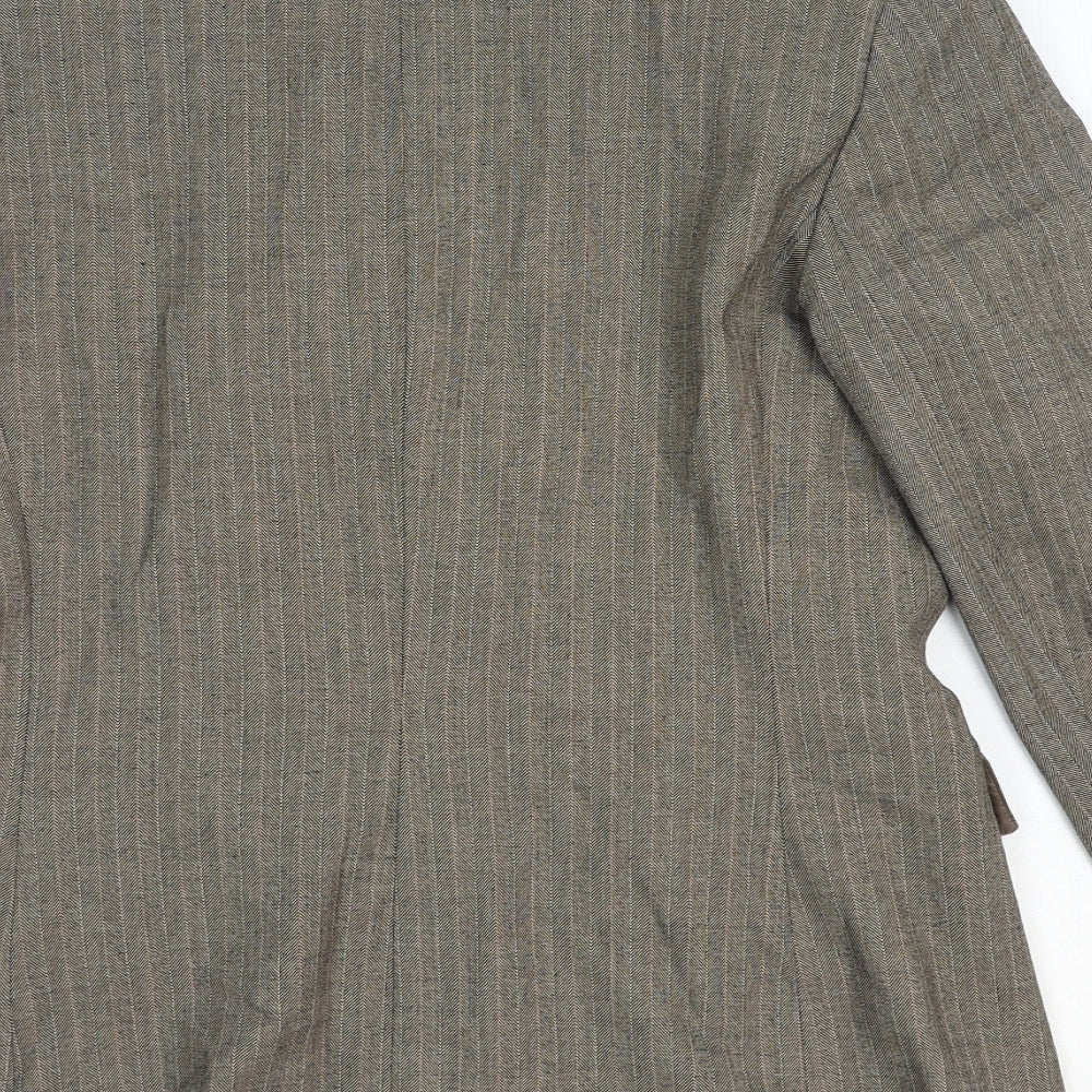 Atmosphere Womens Beige Polyester Jacket Blazer Size 12