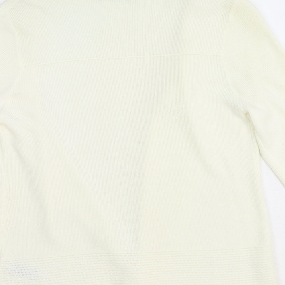 Womens UK Size 12 Marks and Spencer White Cardigan Jumper