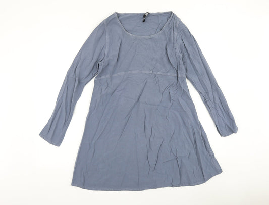 Great Plains Womens Grey 100% Cotton A-Line Size M Scoop Neck Pullover
