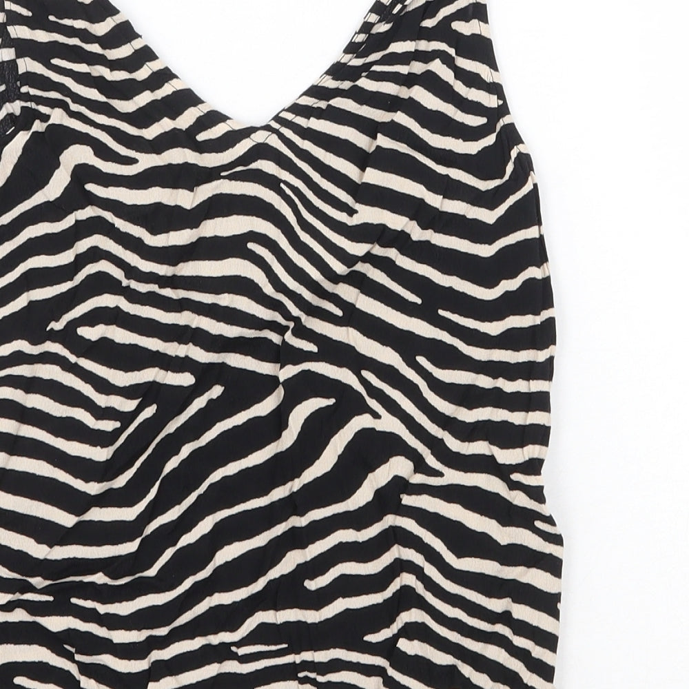Womens UK Size 4 H&M Black Basic Tank