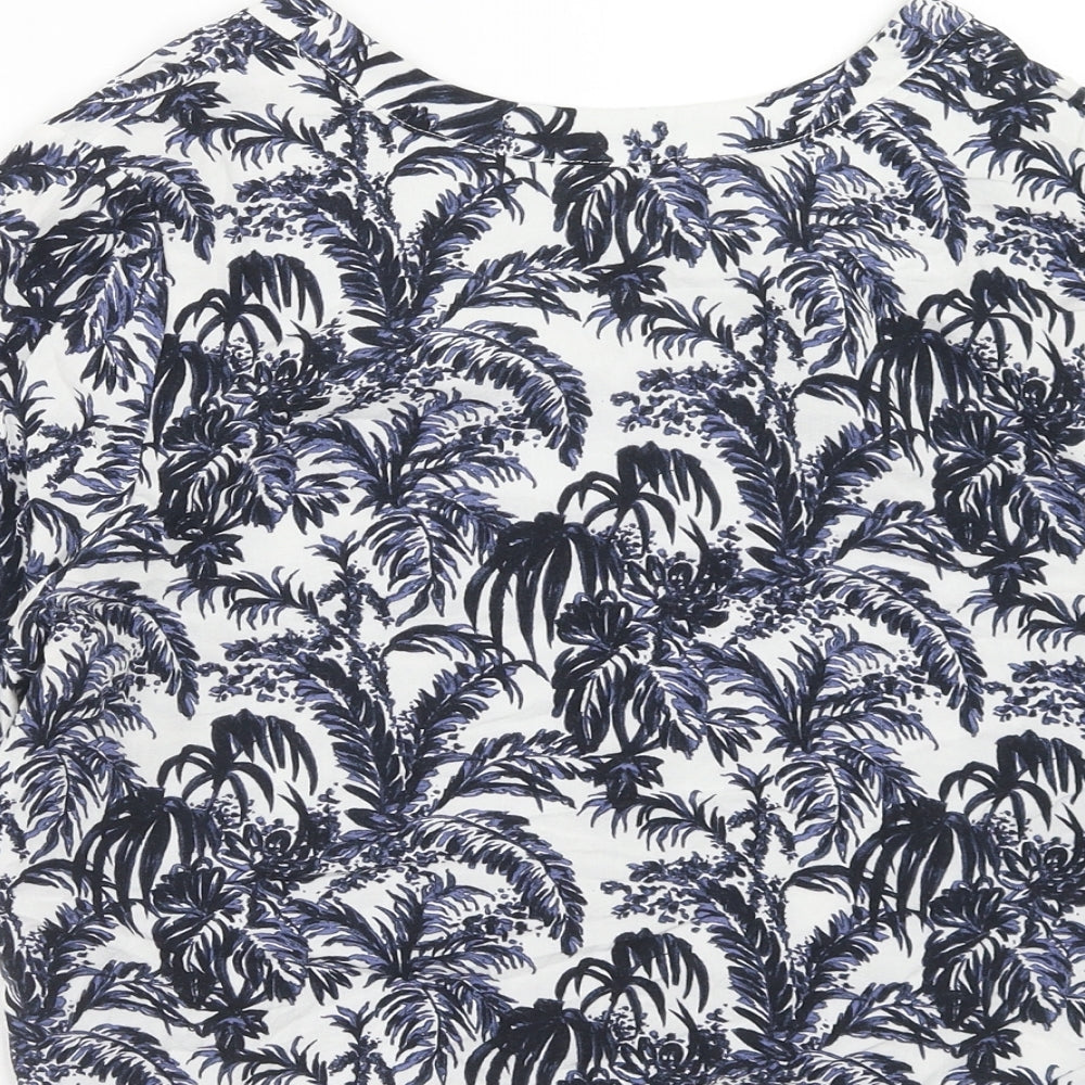 Womens UK Size 6 Topshop Blue Basic Button-Up