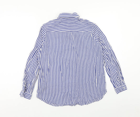 Womens UK Size 6 H&M Blue Basic Blouse