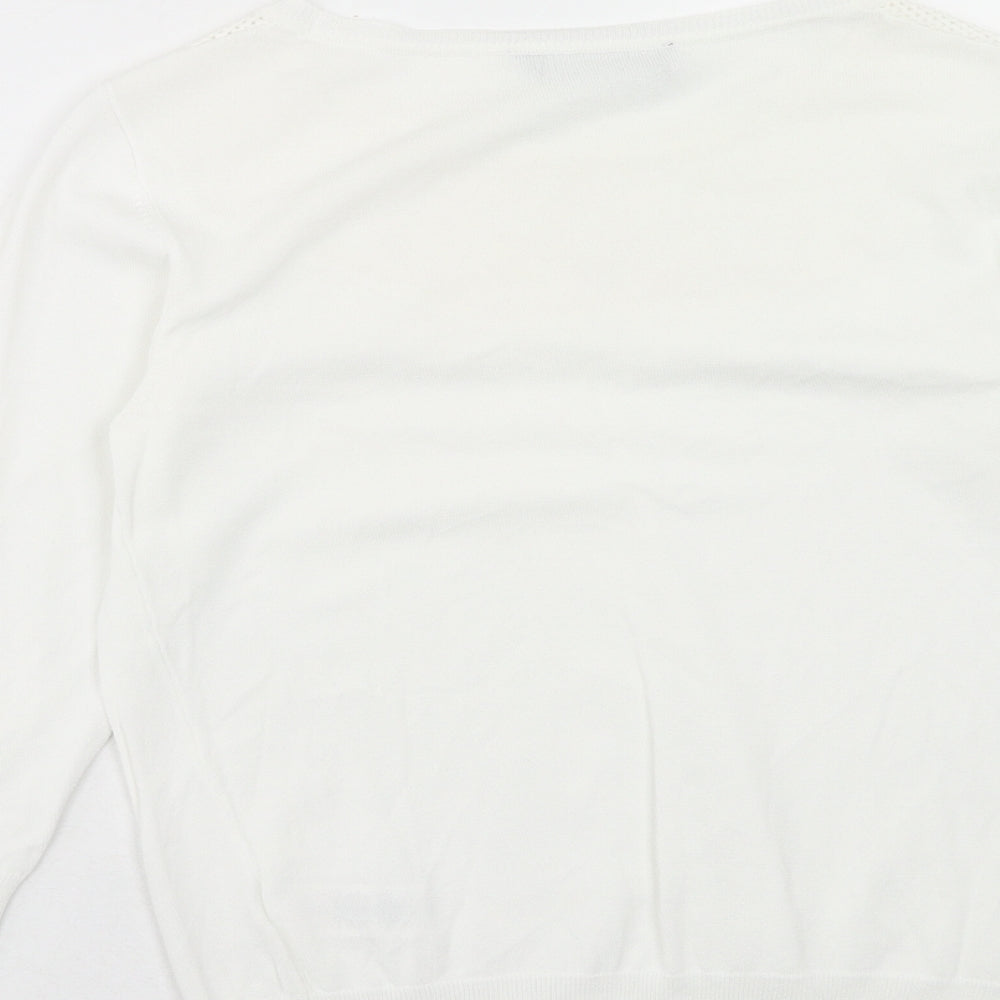Womens UK Size 12 Dorothy Perkins White Pullover Jumper
