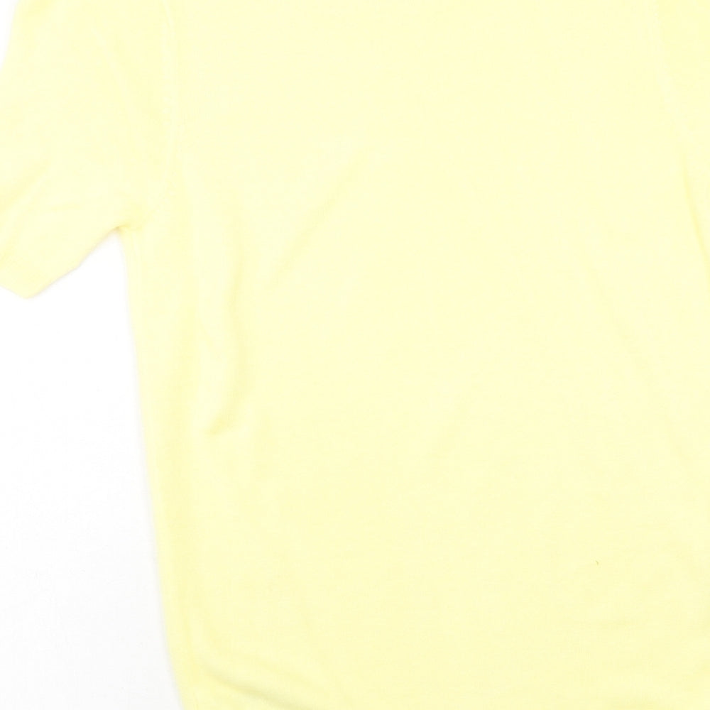 BHS Womens Yellow Round Neck Acrylic Pullover Jumper Size 8