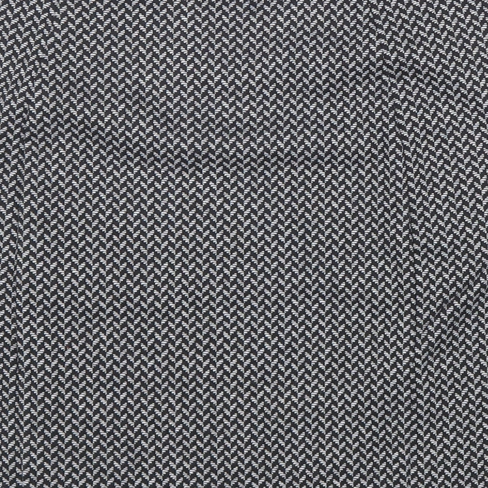 Papaya Womens Black Herringbone Polyester Straight & Pencil Skirt Size 10