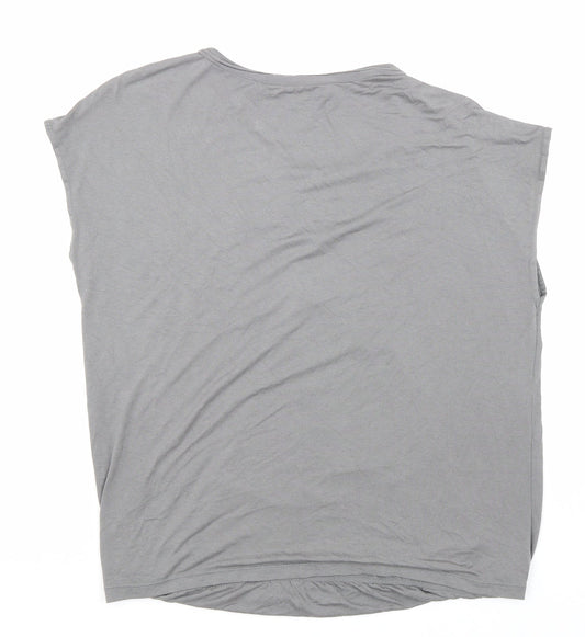 Womens UK Size M Max Studio Grey Basic T-Shirt