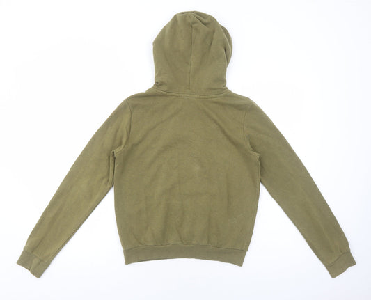 H&M Womens Green Cotton Pullover Hoodie Size XS Pullover
