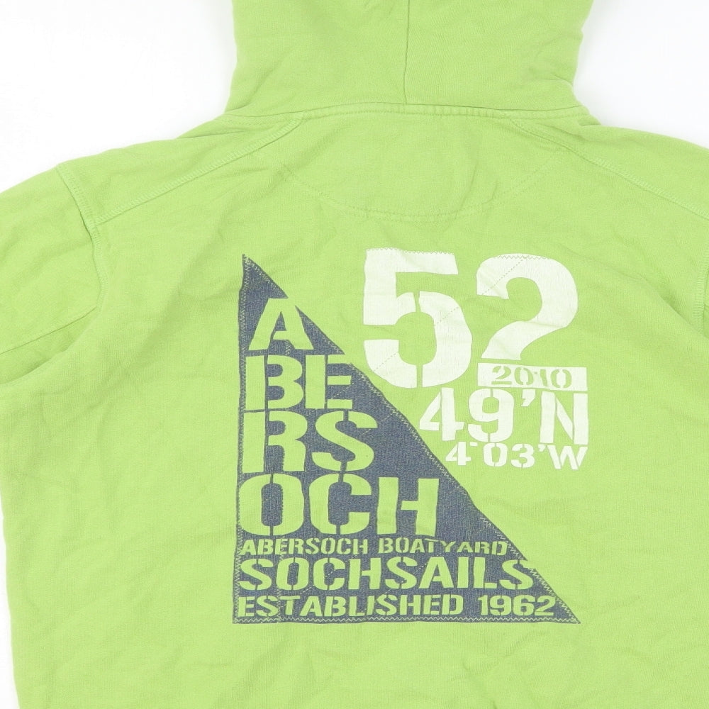Mens UK Size XS Lazy Jacks Green Pullover Hoodie