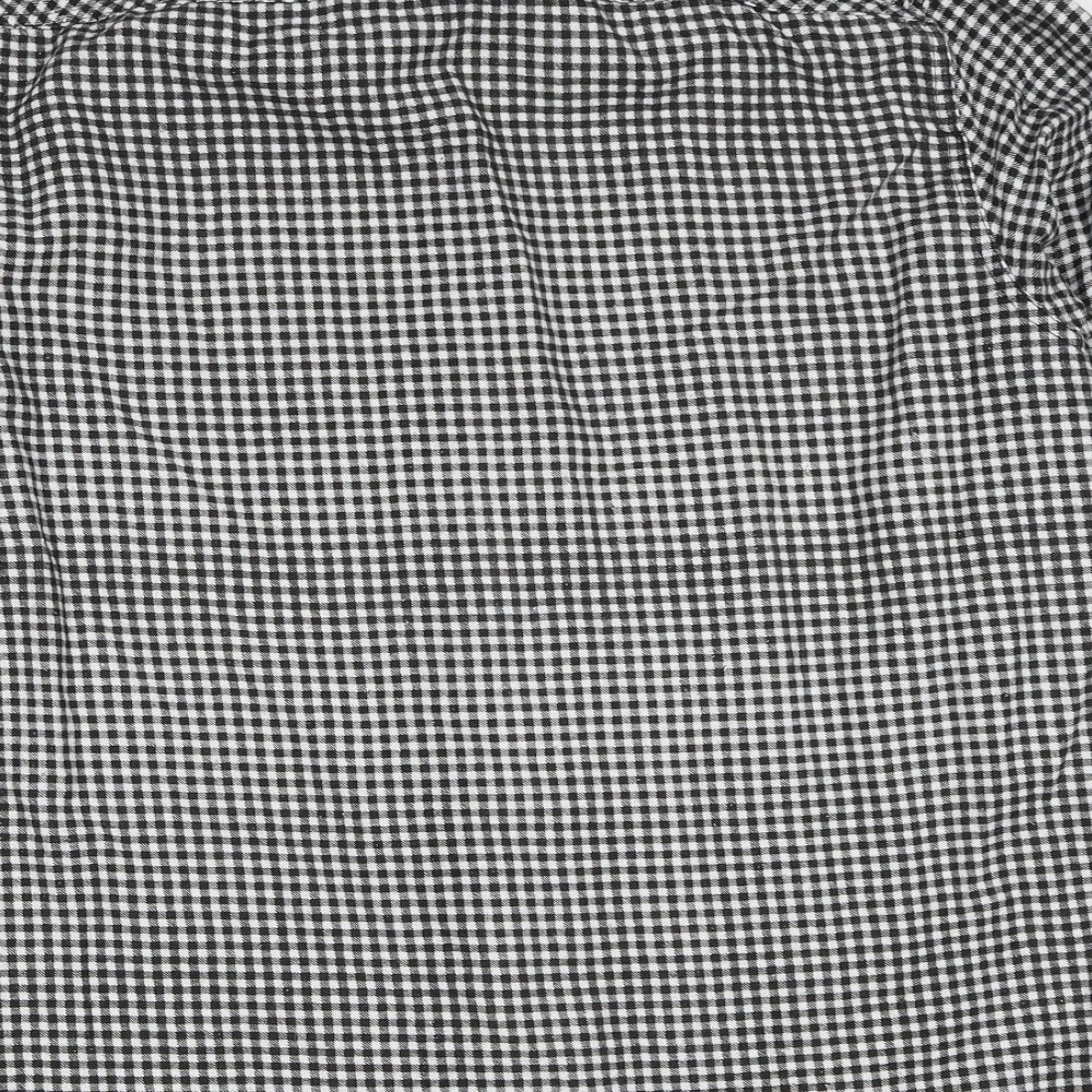 Mens UK Size XL Brave Soul Black Button-Up Long Sleeve Casual Shirt