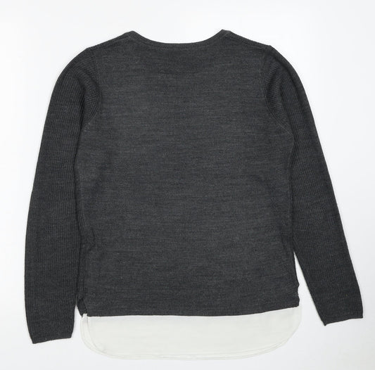 Womens UK Size 8 Dorothy Perkins Grey Pullover Jumper