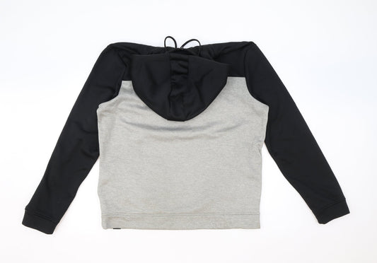 U.S. Athletic Mens Grey Polyester Pullover Hoodie Size M